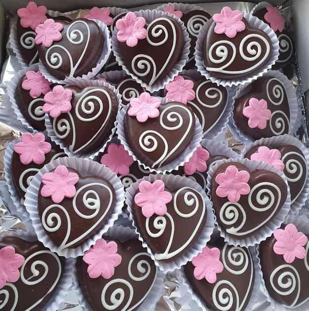 coeur avec des fleurs